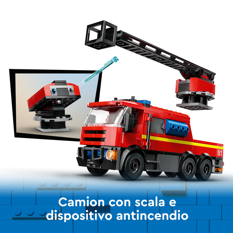 LEGO City Fire Caserma dei Pompieri e Autopompa con Camion