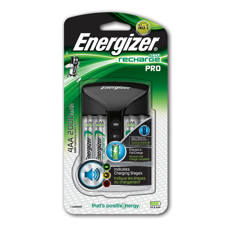 Energizer Mini Caricabatterie + 2 pile stilo AA 2000mAh